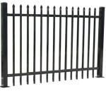 Square Post Steel Tubular Fence Yard Decorative Pool Black Pvc Coated