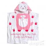 OEM Super Soft Personalized Cotton Hooded Poncho Towels Eco - Friendly