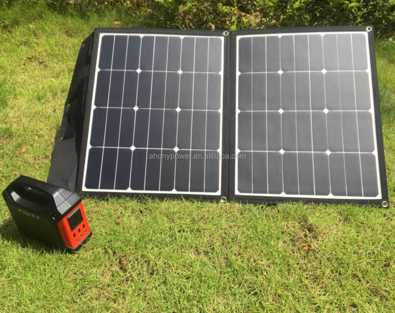 Small Portable Sunpower Folding Solar Panel 50w Lightweight For Camping