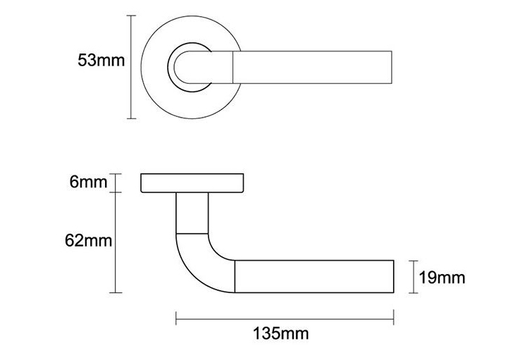 size of entryway door handle modern type