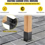 Balcony Pergola Base Kit with Heavy-Duty 14-gauge Steel Brackets and Wood Post