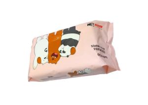 Wholesale Odorless Mild Non Alcoholic Baby Wipes 80PCS Flowpack With Sticker from china suppliers