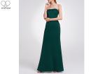 Dark Green Wedding Dresses Waist Two Side See Through Lace Elastic Fabric