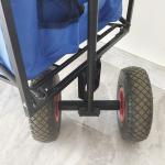Stainless Steel Frame Collapsible Folding Wagon Pneumatic Tire Wheels Portable