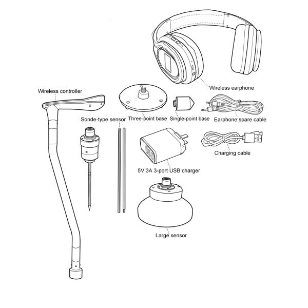 PQ BT10 Pipe Ground Water Leak Detector Water Pipeline Leakage Detection Depth 9m