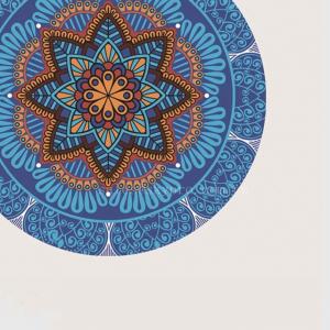 Wholesale Customized Pattern Natural Rubber Mat / Mandala Printed Meditation Mat from china suppliers