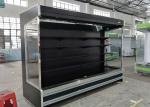 Hypermarket Black Color Fruit Multideck Open Chiller Refrigeration Equipment