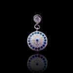 Custom Woman Silver Cubic Zirconia Pendant With Different Characters