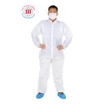 Laboratory Disposable PP Non Woven Coverall With Collar For Cleaning Room