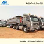 60 Tons 3 Axle Tipper Trailer For Sand Gravel Haulage