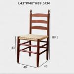 Solid Wood Dining Chair with Rope Seat A Perfect Combination of Form and