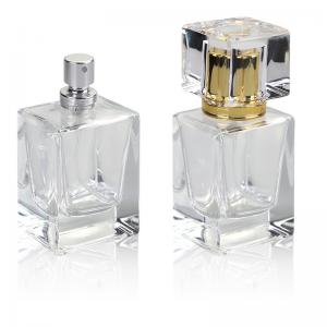 Wholesale Rectangle Unique Perfume Glass Bottle 30ml Frosted Transparent Luxury from china suppliers