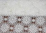 Custom DTM Polyester Floral Guipure Lace Dress Fabric For Haute Couture
