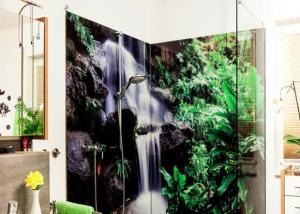 Wholesale Custom Bathroom Shower Glass , Tempered Digital Ceramic Printing On Glass from china suppliers