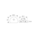 Fixed Glass Holder YS-047M Zinc Alloy, for glass 8-10mm, finishing chrome or