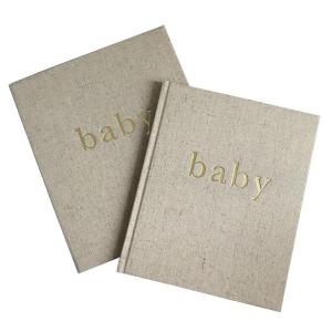 China Recordable Hard Cover Baby Memory Books Fabric Cloth 11x8.5inch Landscape on sale