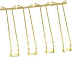 Gold 15.8-Inch Single Rail Metal Wine Glass Rack Under Cabinet Stemware Storage