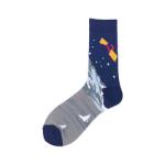Breathable Printed Picture Socks , Multiapplication Spandex Galaxy Tie Dye Socks