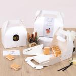 Recyclable Disposable Bakery Takeaway Brown Kcraft Cake Box Cake Card Box with