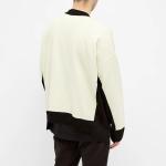 Men Fleece Crew Neck Sweatshirt Loose Fit Paneled Long Sleeve Sweatshirt