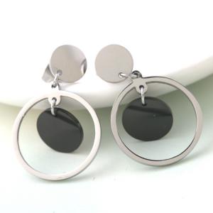 Wholesale Stainless Steel Fashion Jewelry Women Personalized Round Drop Earrings,Round Shape earrings from china suppliers