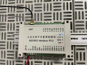 China 8 Channel Modbus Wireless  I O Controller RTU 8DI8DO 2km Lora 433MHz on sale