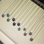 diamonds of star disk necklace 18kt gold with yellow gold or white gold