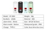 Rechargeable Battery 150mAh Siren Alarm Keychain 130DB For Kids Women