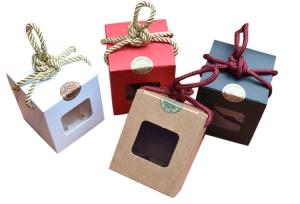 Wholesale Christmas Gifts Cardboard Box With Handles CMYK PMS With Window from china suppliers