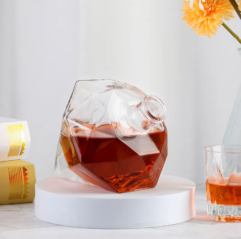 Unique 350ml 500ml 25oz 750ml Transparent Glass Wine Bottle OEM ODM