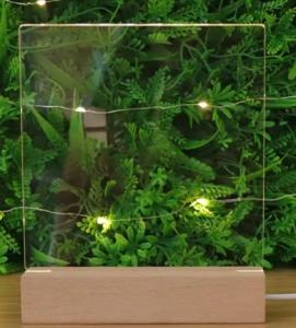Wholesale Fast Delivery LED acrylic light up stand With Wooden Base NIght Lamp Decoration from china suppliers