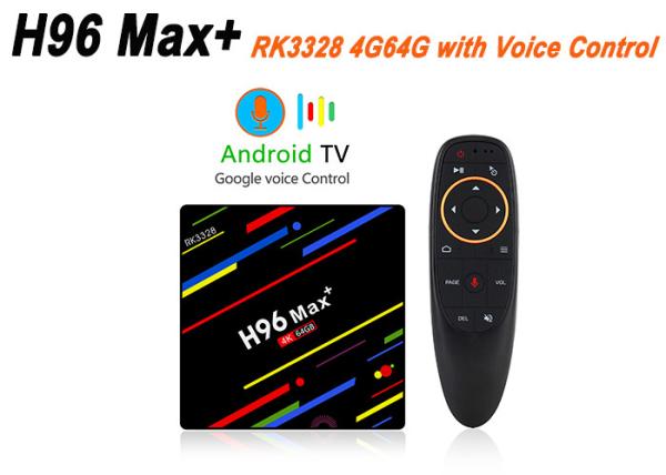 H96 Max Plus Smart TV Box RK3328 4GB 64GB Android 8.1 USB3.0 Voice Control