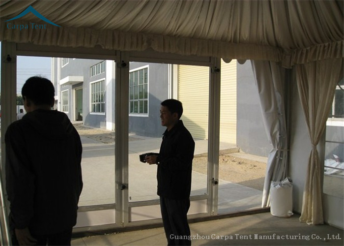 Western Style Outdoor Event Tents With Double - Wing Glass Doors 15 Meters By 30 Meters