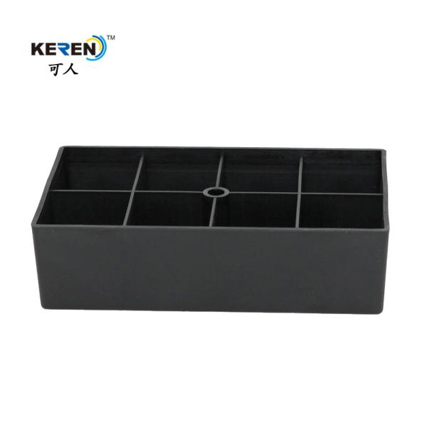 KR-P0265 55mmH Plastic Cabinet Feet Home Use , Rectangle Plastic Furniture Legs