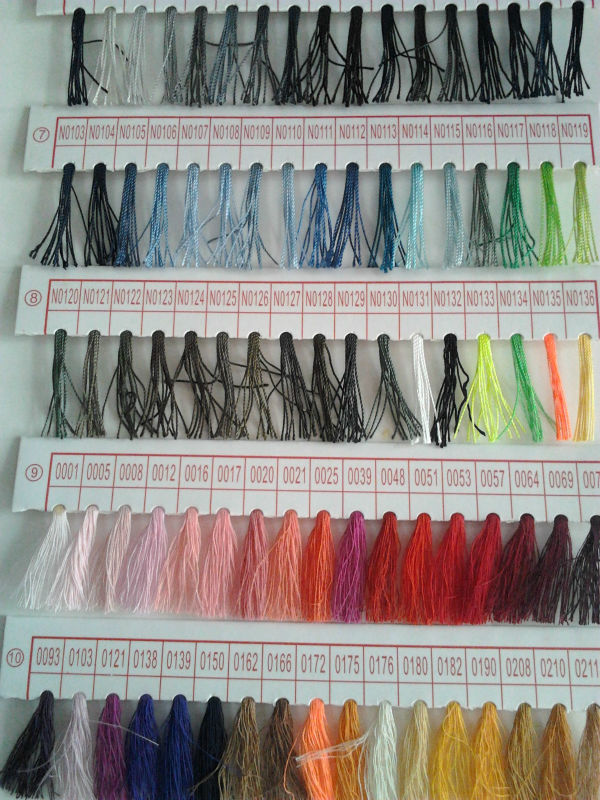 Leather Clothes Sewing 100% Polyester Spun Yarn Wear Resistant Excellent Flexibility