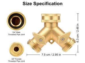 Wholesale ANSI CNC Brass Y Valve For Lawn Irrigation Watering from china suppliers