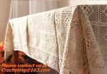 lace table cloth for wedding cutout, Tablemat, Corcheted Lace Table linen,