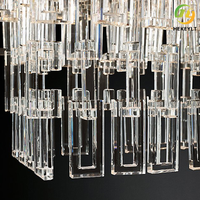 Hotel Lobby Creative Crystal Pendant Chandelier Postmodern Living Room