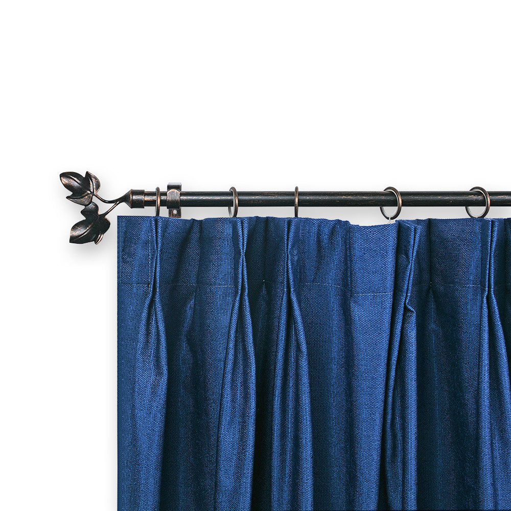 Big Two Maple Leaf Shape Curtain Pole Finials With Rings Indoor Decor