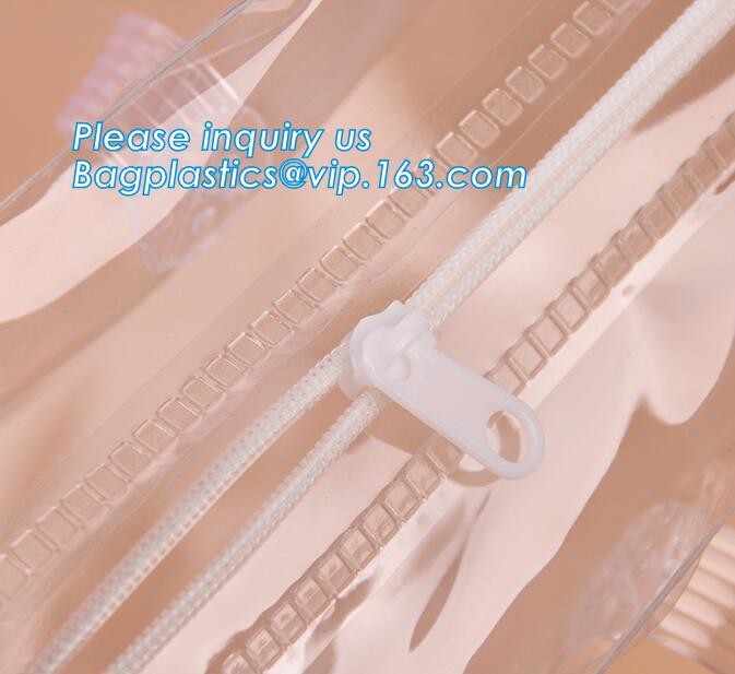 OEM Zippered Blanket Organizer Storage Bag Large PVC Quilt Bag, Vinyl Bags With Handles Clear Makeup Set PVC Zipper Bag