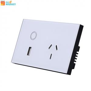 China Glomarket Smart Wall Socket With Switch Tuya App Phone Remote SAA Certificate on sale