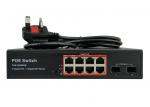 Latest POE-S0208GB 8 Gigabit PoE & 2 Gigabit SFP IEEE802.3af/at PoE Switch (150W
