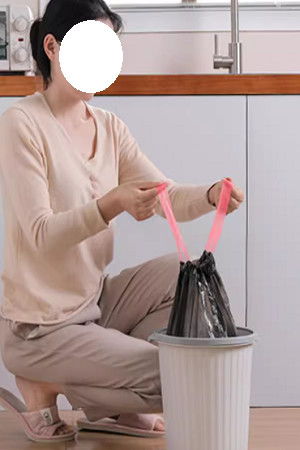 OEM Sturdy Compostable Plastic Bags Biodegradable Garbage Bags With Drawstring