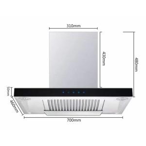 Wholesale Low Noise Electric T Shape Wall Mounted Chimney Hood Stainless Steel Filter Aluminum Motor from china suppliers