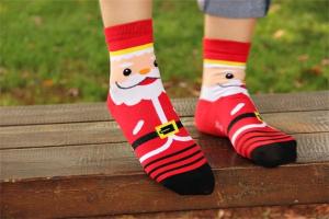 Wholesale Funny santa claus patterned design winter cotton socks for women from china suppliers