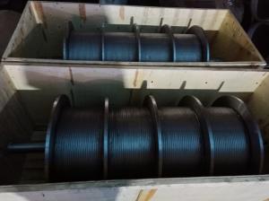 Wholesale Quadruple Carbon Steel Grooved Winch Drum With Shaft from china suppliers