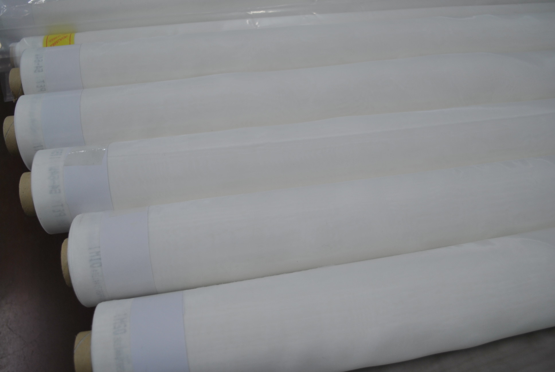 Yellow 48T Polyester Screen Printing Mesh For Glass Printing , 70 Micron