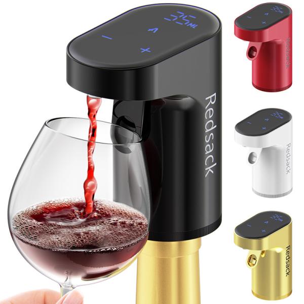 Food Grade Silicone ABS Portable Wine Dispenser with 1200mah Battery and LED