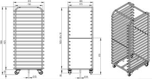 Wholesale Rk Bakeware China-Stainless Steel Roll in 800X600 Baking Rack for Revent Rack Oven from china suppliers