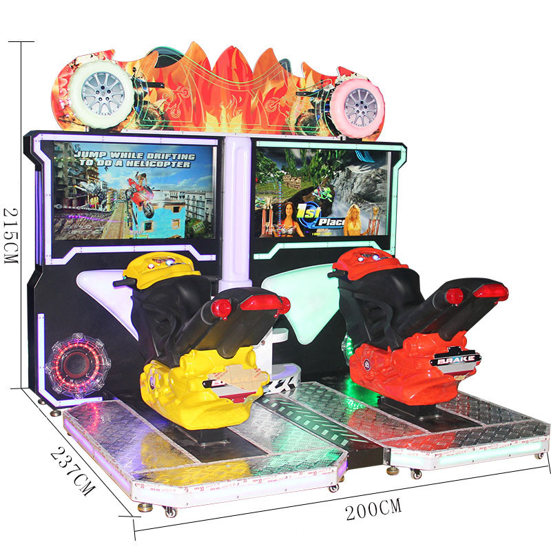 Coin Operated Motorcycle 2 Player Bike Racing Machine